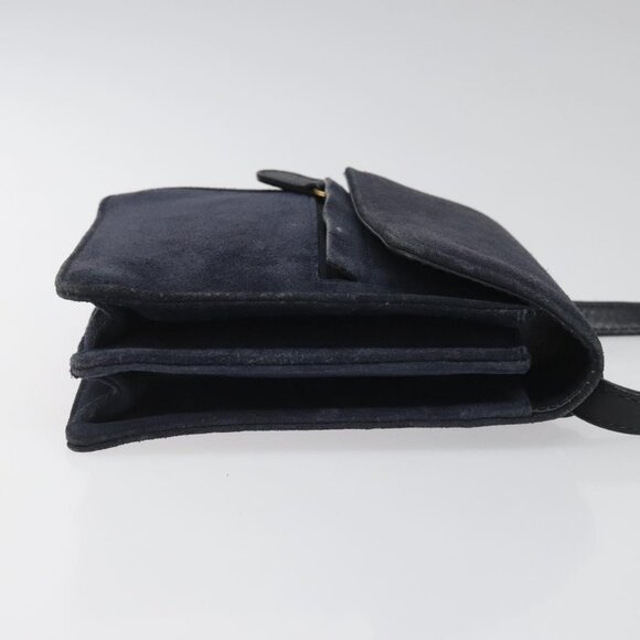 GUCCI Shoulder Bag Suede Navy Auth - Picture 4 of 16